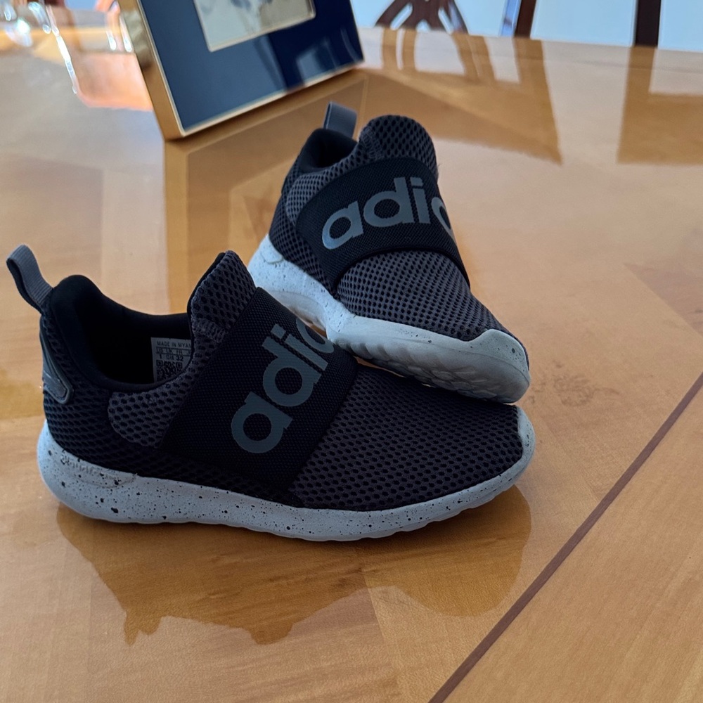 Adidas Black Mesh Slip-Ons size 1